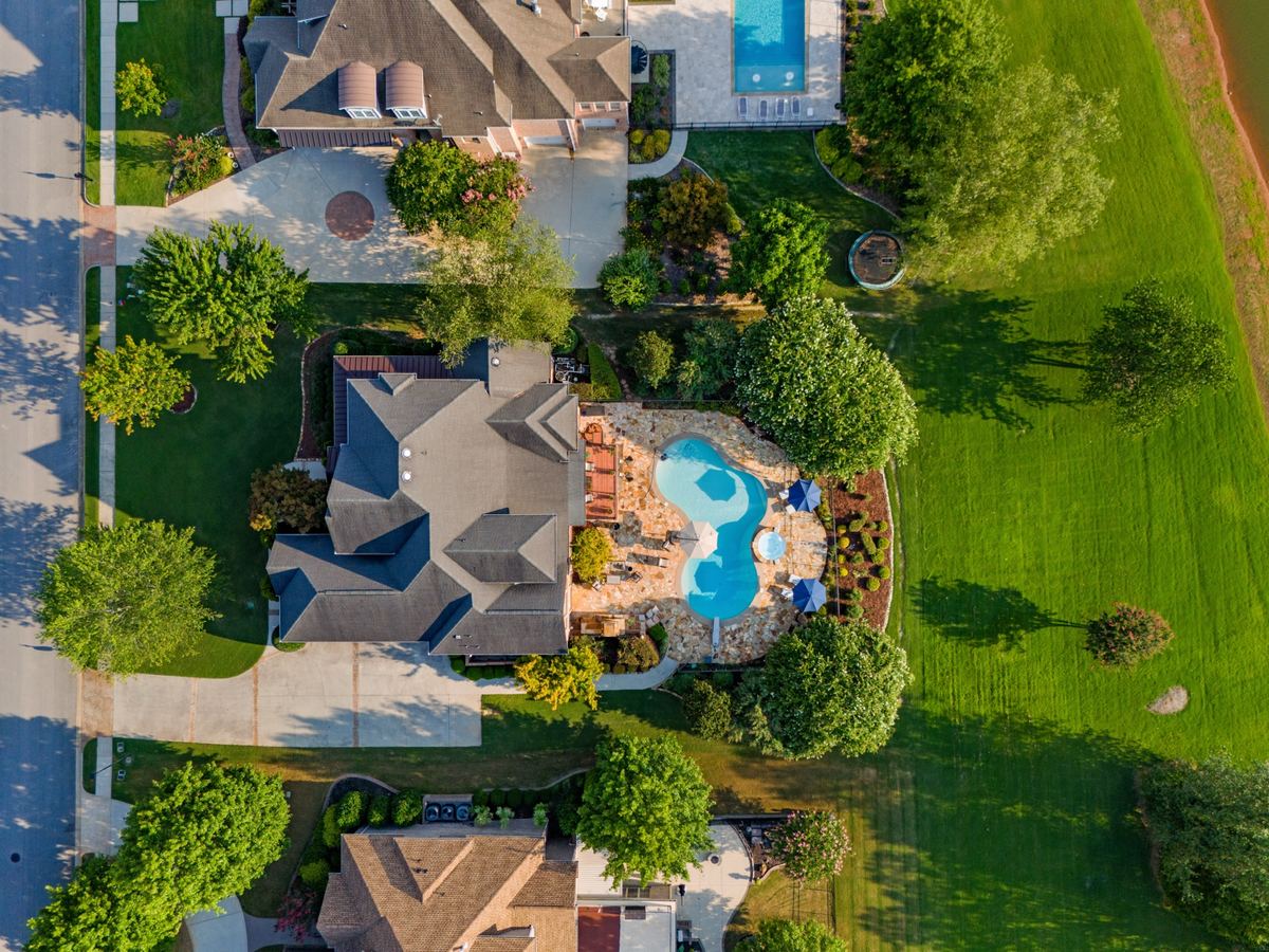 Aerial drone real estate photography